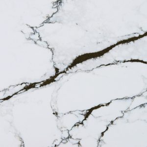 Luxury engineered stone benchtop with natural marble-inspired patterns, ideal for high-end kitchens and bathrooms.